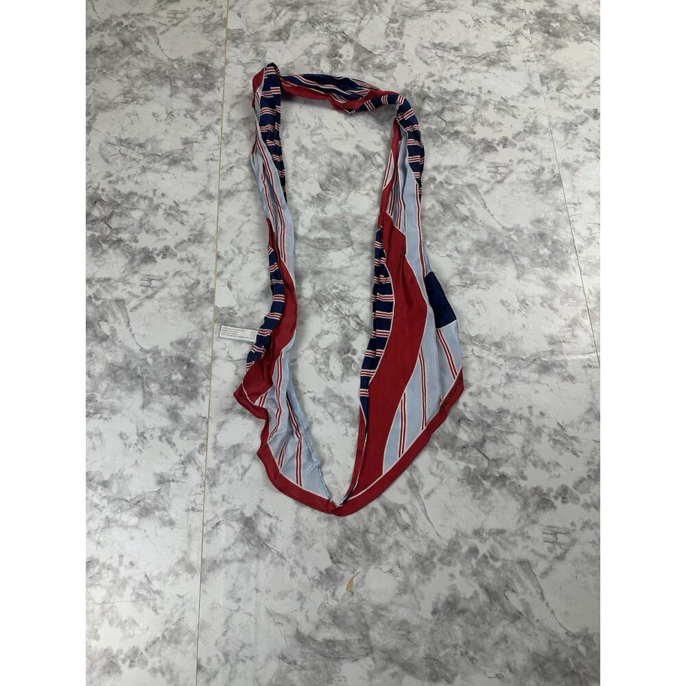 Red White Blue Stripe Wave Color Guard Flag Silk – Marching Band 6ft